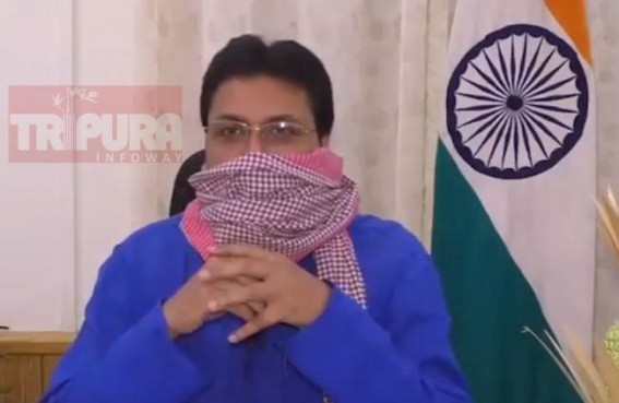 COVID-19 : Tripura CM urged public to use ‘Jal-Gamcha’ as state has mask-crisis COVID-19 : Tripura CM urged public to use ‘Jal-Gamcha’ as state has mask-crisis